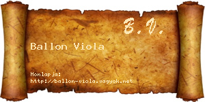 Ballon Viola névjegykártya